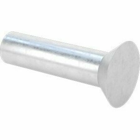 BSC PREFERRED Aluminum Flush-Mount Solid Rivets 1/8 Diameter for 0.373 Maximum Material Thickness, 250PK 97483A090